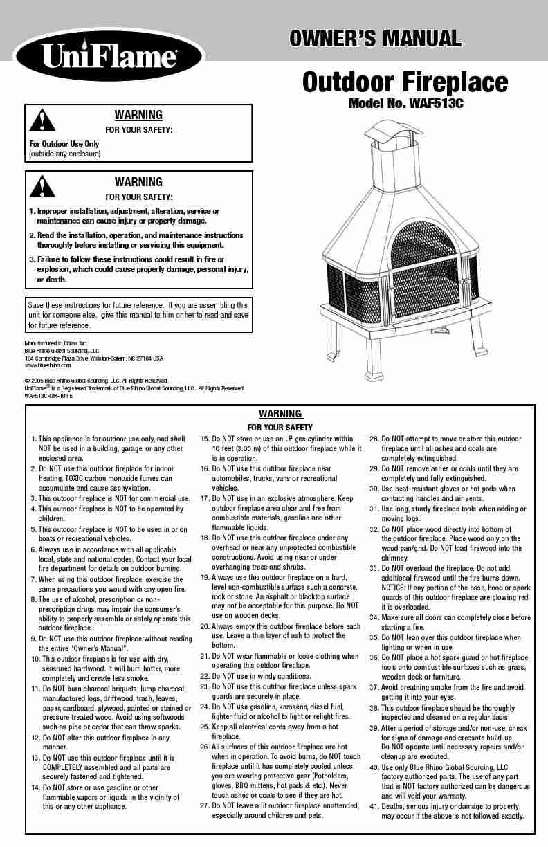 Blue Rhino Outdoor Fireplace WAF513C-page_pdf